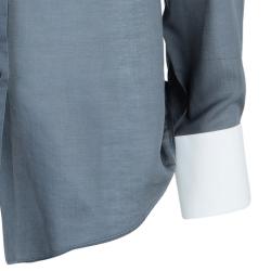 Pre Owned Lanvin Contrast Collar Shirt M