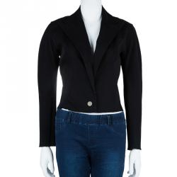 Pre Owned Lanvin Black Cropped Blazer M