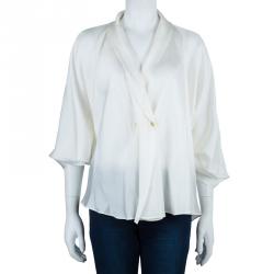Lanvin White Oversize Silk Top M