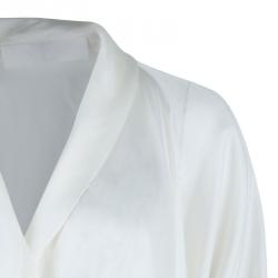 Lanvin White Oversize Silk Top M