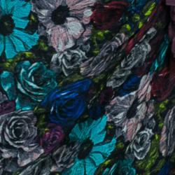 Lanvin Multicolor Floral Print Gown L