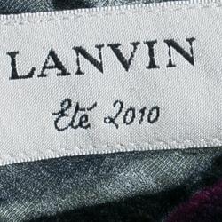 Lanvin Multicolor Floral Print Gown L