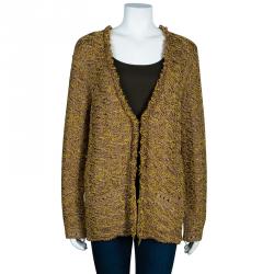 Pre Owned Lanvin Brown Knit Cardigan M