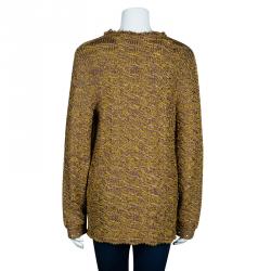 Pre Owned Lanvin Brown Knit Cardigan M
