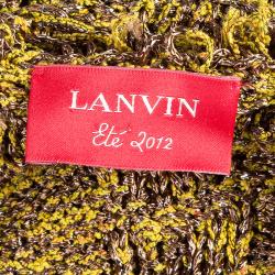Pre Owned Lanvin Brown Knit Cardigan M