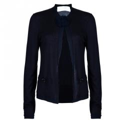 Pre Owned Lanvin Navy Two Pocket Cardigan M