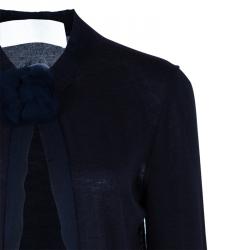 Pre Owned Lanvin Navy Two Pocket Cardigan M