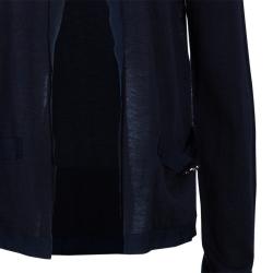 Pre Owned Lanvin Navy Two Pocket Cardigan M