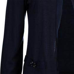 Pre Owned Lanvin Navy Two Pocket Cardigan M