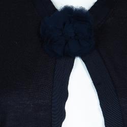 Pre Owned Lanvin Navy Two Pocket Cardigan M