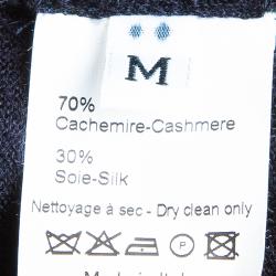 Pre Owned Lanvin Navy Two Pocket Cardigan M