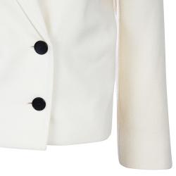 Pre Owned Lanvin Off-white Wool Short Jacket M
