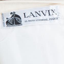 Pre Owned Lanvin Off-white Wool Short Jacket M