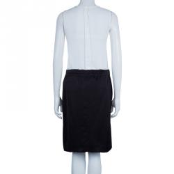 Pre Owned Lanvin Black Silk Skirt S