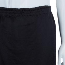 Pre Owned Lanvin Black Silk Skirt S