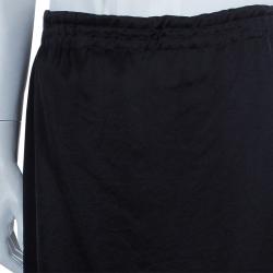 Pre Owned Lanvin Black Silk Skirt S