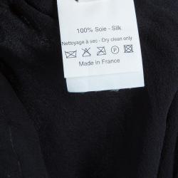 Pre Owned Lanvin Black Silk Skirt S