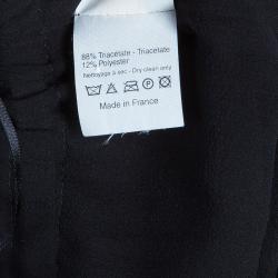 Pre Owned Lanvin Black Silk Skirt S