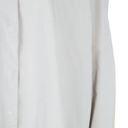 Pre Owned Lanvin Pale Grey Long Sleeve Button Down Oversized Shirt M