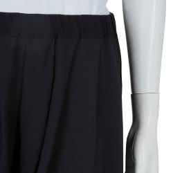 Pre Owned Lanvin Black Draped Harem Pants M