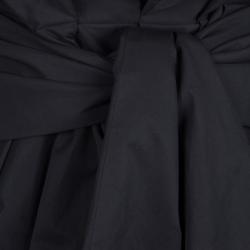 Pre Owned Lanvin En Blue Black Pleat Detail Skirt M