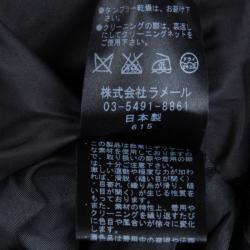 Pre Owned Lanvin En Blue Black Pleat Detail Skirt M