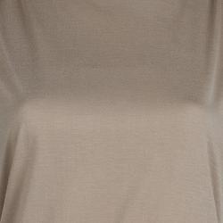Pre Owned Lanvin Beige Jersey Draped Shoulder Sleeveless Dress M
