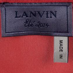 Pre Owned Lanvin Red Long Sleeve Blouse M