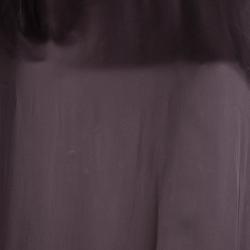 Pre Owned Lanvin Brown Draped Asymmetric Sleeve Drop Waist Dress S