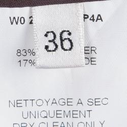 Pre Owned Lanvin Brown Draped Asymmetric Sleeve Drop Waist Dress S