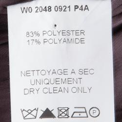 Pre Owned Lanvin Brown Draped Asymmetric Sleeve Drop Waist Dress S