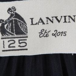 Pre Owned Lanvin Navy Blue Draped Kaftan Dress L