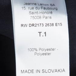 Pre Owned Lanvin Navy Blue Draped Kaftan Dress L