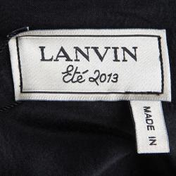 Pre Owned Lanvin Black One Shoulder Belted Jumpsuit L