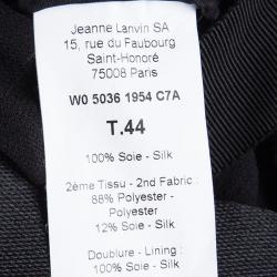 Pre Owned Lanvin Black One Shoulder Belted Jumpsuit L