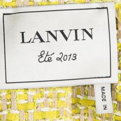 Lanvin Yellow Textured Fringed Edge Jacket M