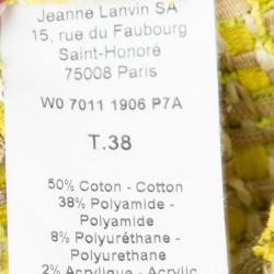 Lanvin Yellow Textured Fringed Edge Jacket M