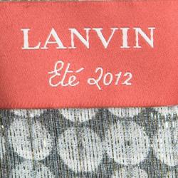 Pre Owned Lanvin Metallic Lurex Silk Sleeveless Sheer Top M