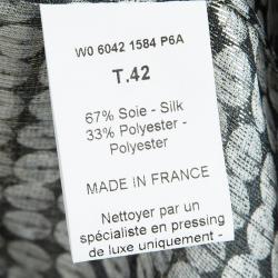 Pre Owned Lanvin Metallic Lurex Silk Sleeveless Sheer Top M