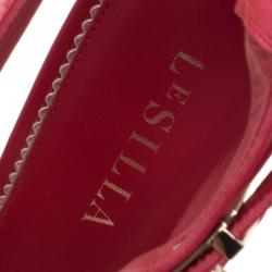 Pre Owned Le Silla Red Leather Minerva Strappy Sandals Size 40