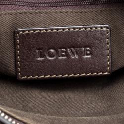 Pre Owned حقيبة كروس لويفي لوغوس إنغرام جلد وفينيل بنية داكنة 