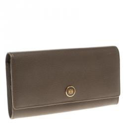 Loewe Carob Brown Leather Continental Wallet