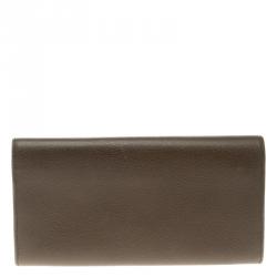 Loewe Carob Brown Leather Continental Wallet