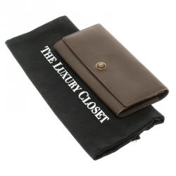 Loewe Carob Brown Leather Continental Wallet