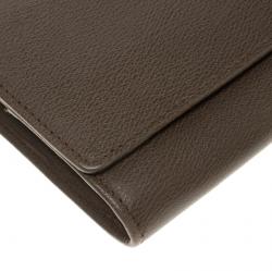 Loewe Carob Brown Leather Continental Wallet