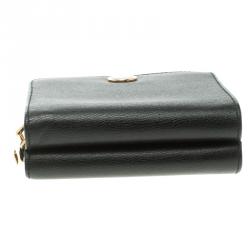Pre Owned Loewe Black Leather Compact Wallet