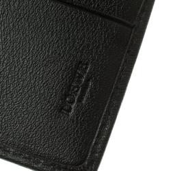 Pre Owned Loewe Black Leather Compact Wallet