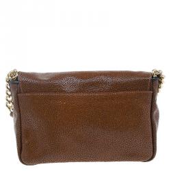 Longchamp Brown Stingrsy Embossed Leather Honore Crossbody Bag