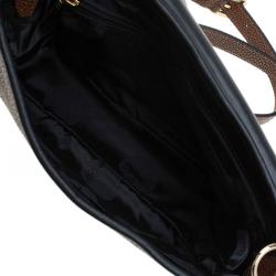 Longchamp Brown Stingrsy Embossed Leather Honore Crossbody Bag
