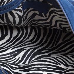 Longchamp Blue Suede Satchel